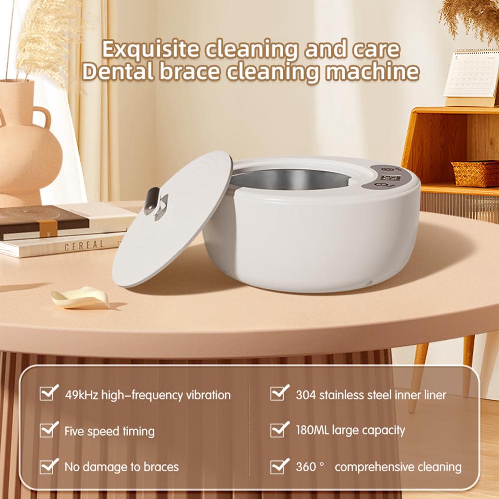 X88 Ultrasonic Cleaner with UV Sterilization 5-Speed Touch Control Eyeglass Cleaner Retainer Cleaning Machine, EU Plug