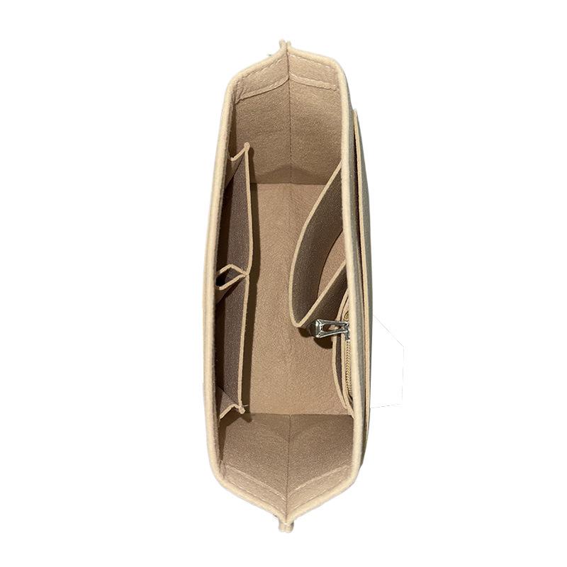 Large Capacity Multi-Compartment Felt Cosmetic Storage Bag