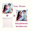 1 customized pillow, customizable photo pillow, personalized name pillowcase, suitable for bed travel, lumbar support, outdoor c