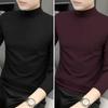2-Pack Men's Modal Mid-Neck Long-Sleeve T-Shirts for Spring and Autumn