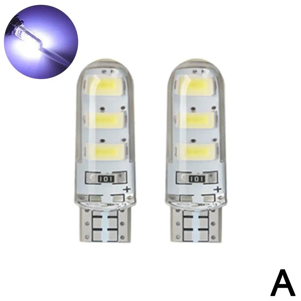 2pcs T10 Silicone Case LED Car Dome Light - 6 SMD 5630 100X 12V Charging 194 USB Chips, W5W Brightness Port Base, with D3U0