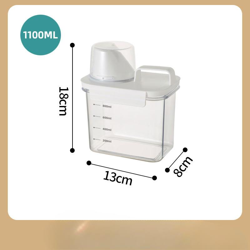 Wäschepulver Aufbewahrungsbox Versiegelt Messbecher mit Skala Aufbewahrungsbehälter Portionierflasche Eimer zur Aufbewahrung von Flüssigwaschmittel