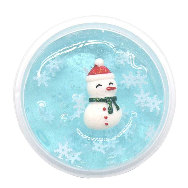 1* 60ML Girls Beautiful Fruits Clear Cloud Christmas Slime Putty Toys Slime Mud