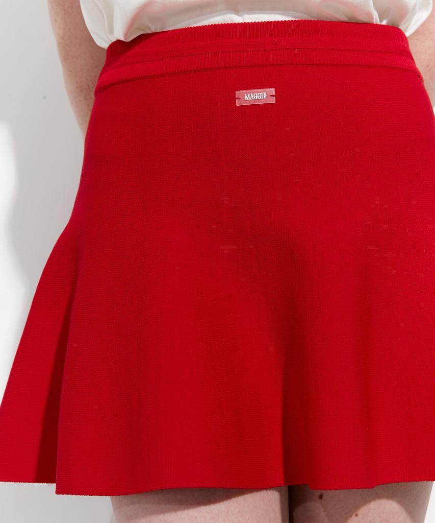 MAGGIE Tiered Skirt (Red)