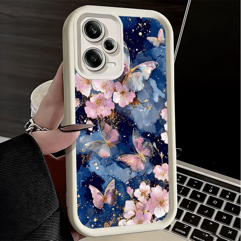 Phone Case for Xiaomi Redmi Note 15 14 13 Pro Plus Beautiful Purple Butterfly Shell 12S 11 11S 11T 5G 14S Soft Silicone Funda