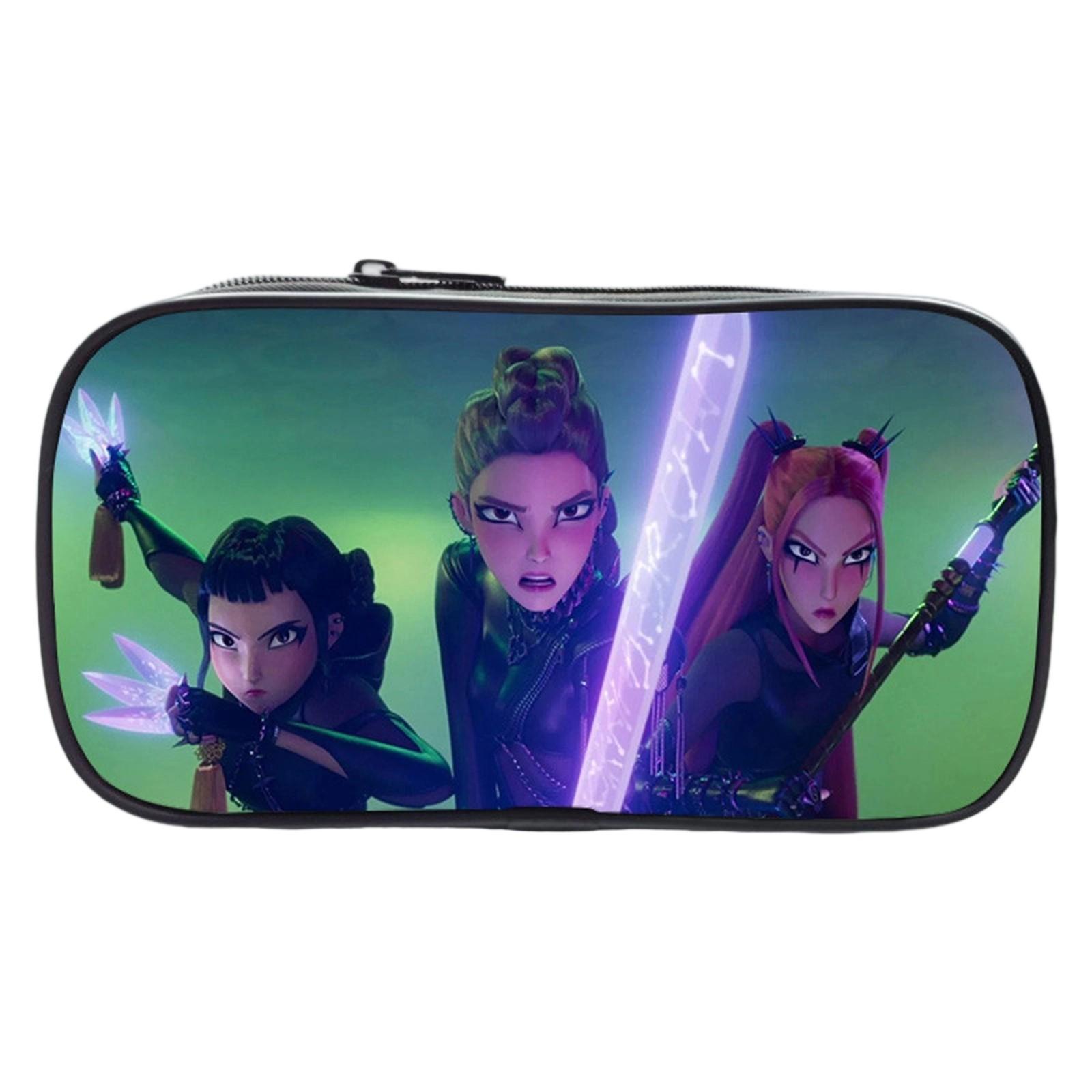 

KPOP Девочки Мультяшный Пенал Пенал для Начальной Школы Сумка для Канцелярских Принадлежностей Детский Пенал Аниме Принт One Size