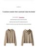 Elegant Hooded Cashmere Knit Cardigan for Women - Cozy, Loose Fit, Thick Zipper Sweater Coat