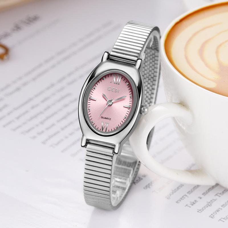 Retro High-Value Women'S Watch Niche Exquisite Oval Steel Belt Watch Women'S Medieval Waterproof Quartz Watch