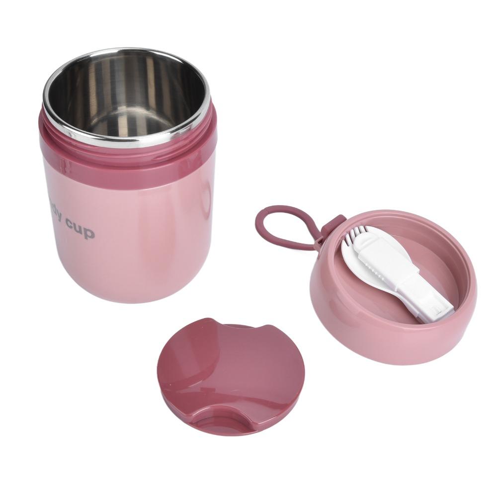 304 Stainless Steel Insulated Soup Containers 500ml Green/Pink/Blue/Yellow Insulated Food Container Stainless Steel Lunch Box