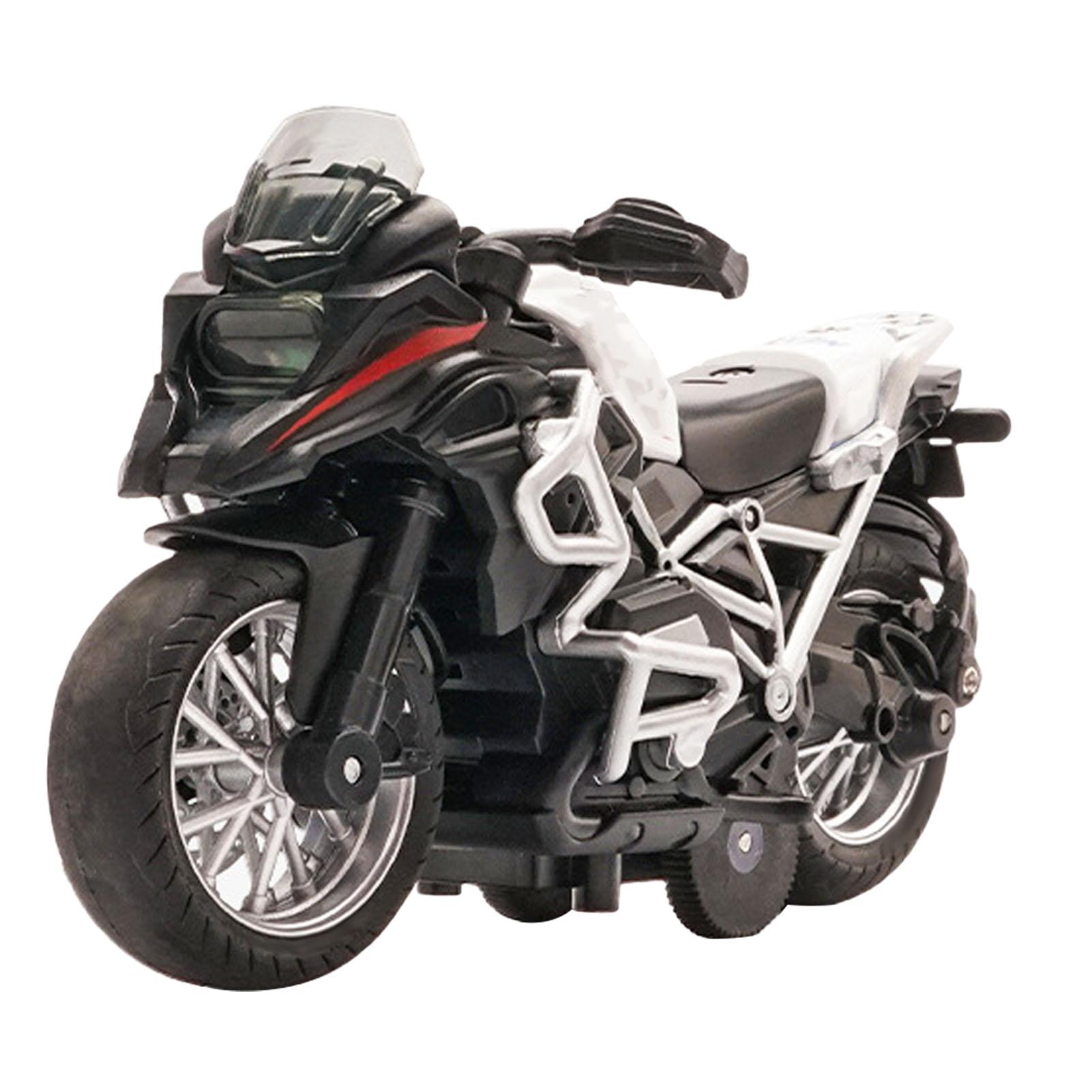 

1:14 масштабная модель мотоцикла со светомузыкой реалистичная модель мотоцикла из сплава и пластика с инерционным механизмом белый