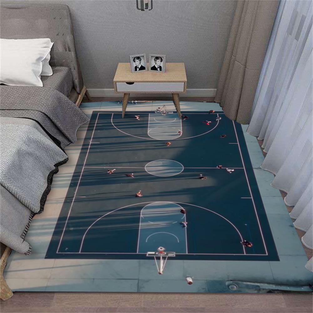 

Basketball Carpet Cartoon Living Room Bedroom Kitchen Sofa Table Balcony Rug Non-slip Washable Mat Exquisite Ornaments 40x60cm