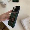 Thickened Air Cushion Soft Silicone Green Checkered Back Cover For iPhone 14 13 12 11 Pro Max Shockproof Splicing Phone Case New