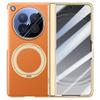 For OPPO Find N6 Case GKK  Leather +PC Hinged Folding Cover with Magnetic Rotating Ring Holder Stand with HD Privacy Glass