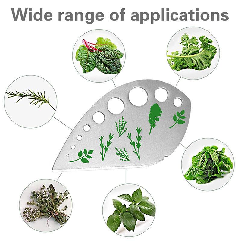 9 Hole Herb Peeler Tool, Stainless Steel Herb Peeler , Multi-Purpose Kale, Rosemary Peeler With Cutting Edge, Kitchen Gadgets