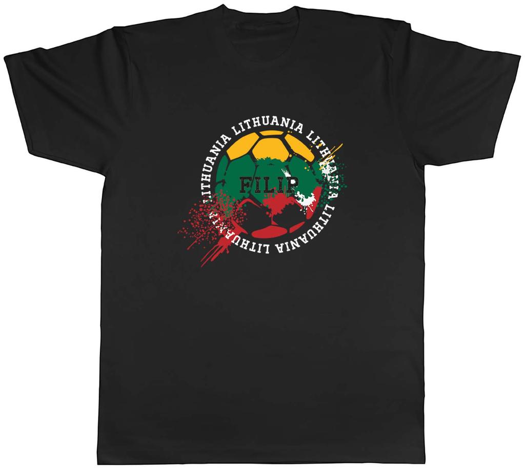 Personalised Lithuania Football Sports Unisexs Unisex TShirt Tee Gift