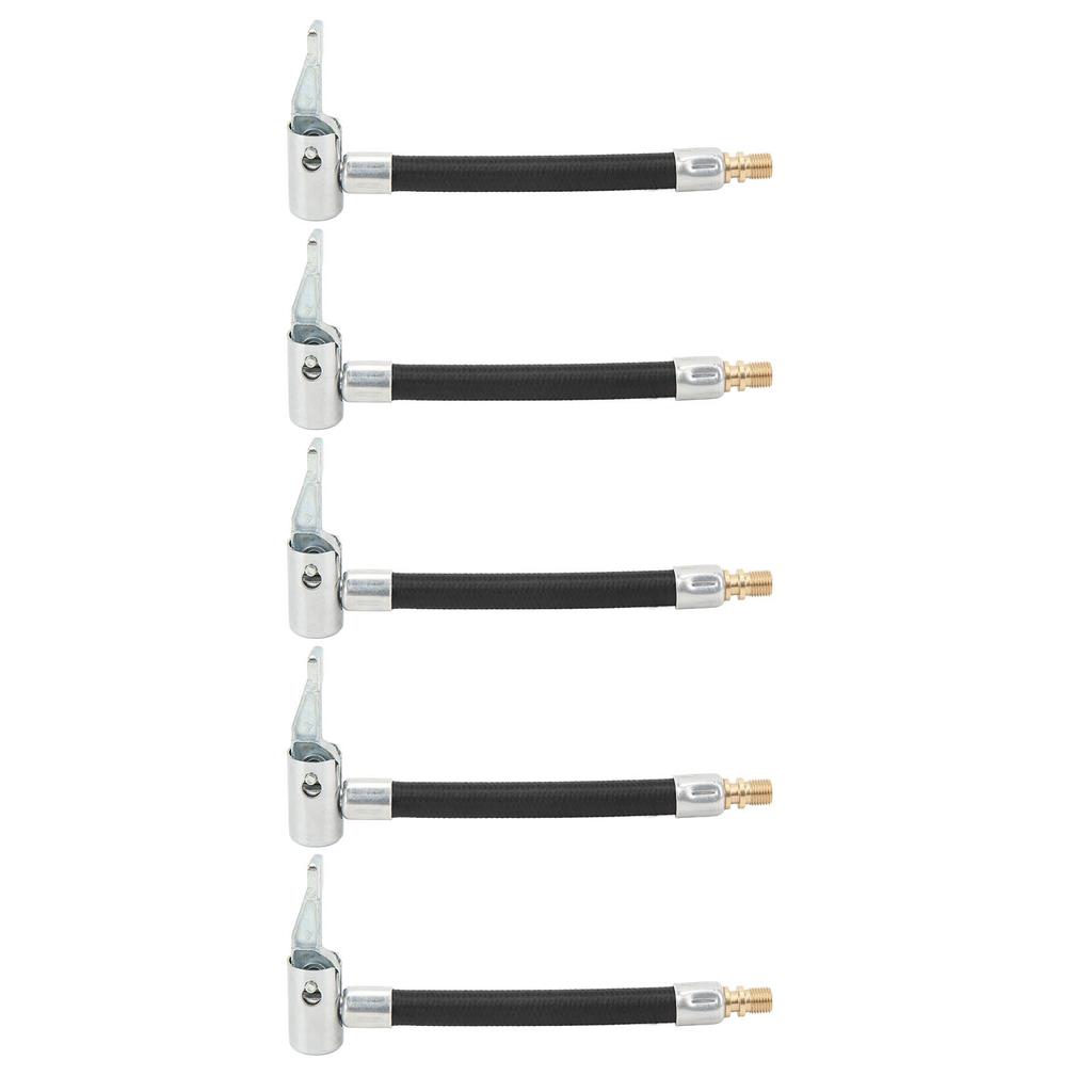 5pcs 10cm Tire Inflator Hose Fast Inflation Leak Free Air Pump Hose Adapter for Car Bike Motorcycle