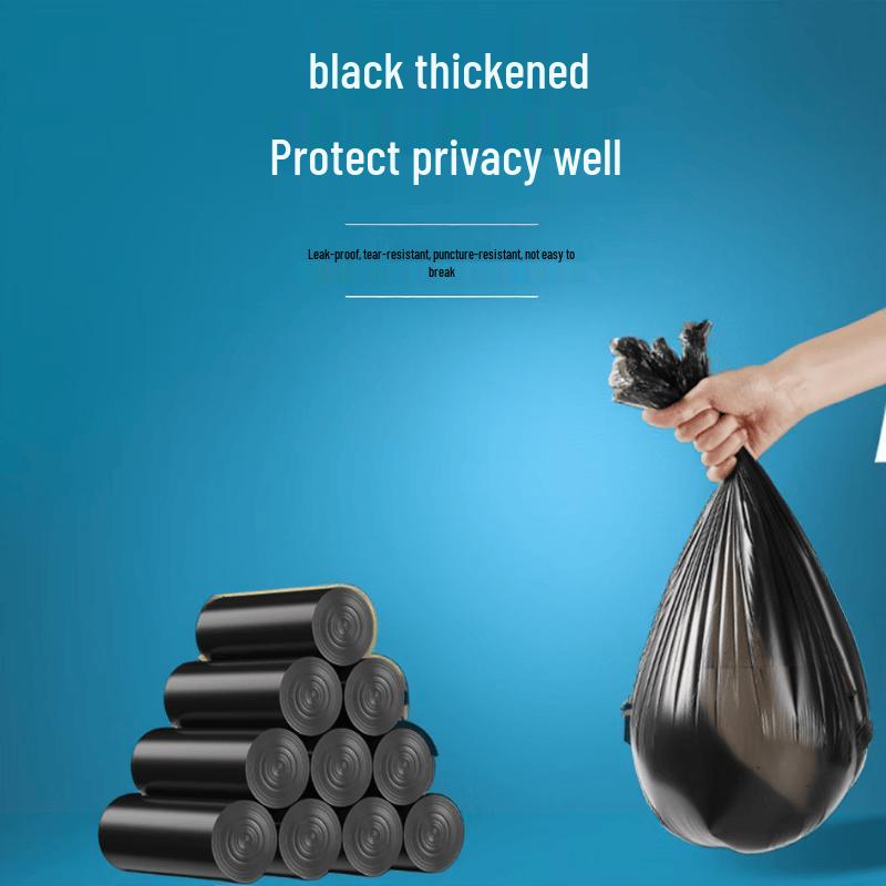 Black Thickened Flat-Mouth Garbage Bags