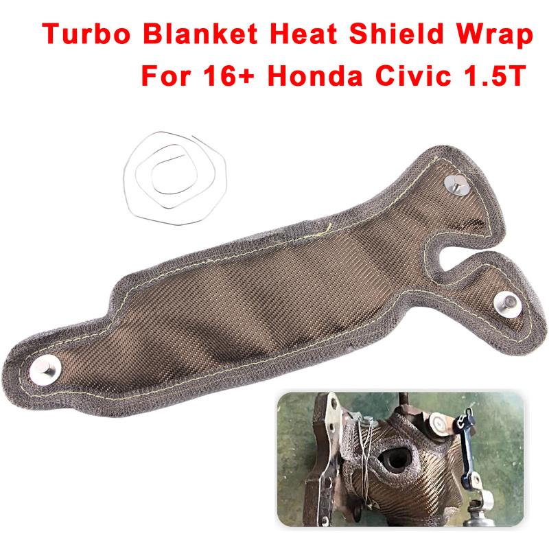 

Titamium Basalt Fiber Turbo Blanket Heat Shield Wrap For Honda Civic 1.5T 2016+ With Stainless Steel Mesh