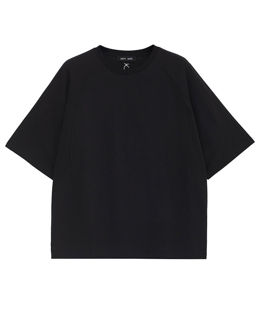 ZENSAI Side Woven Mix Raglan T-Shirt
