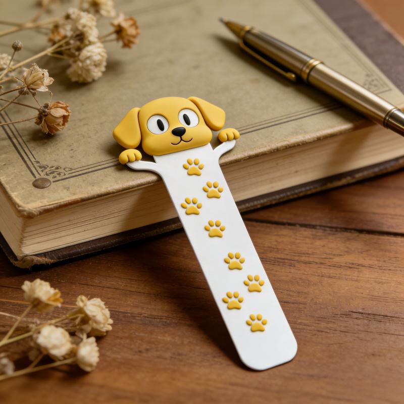 2Pcs Acrylic Flat Cat And Dog Bookmarks with Paw Print, Perfect Gift for Cat Lovers, Dog Lovers, Women, Students, Teachers