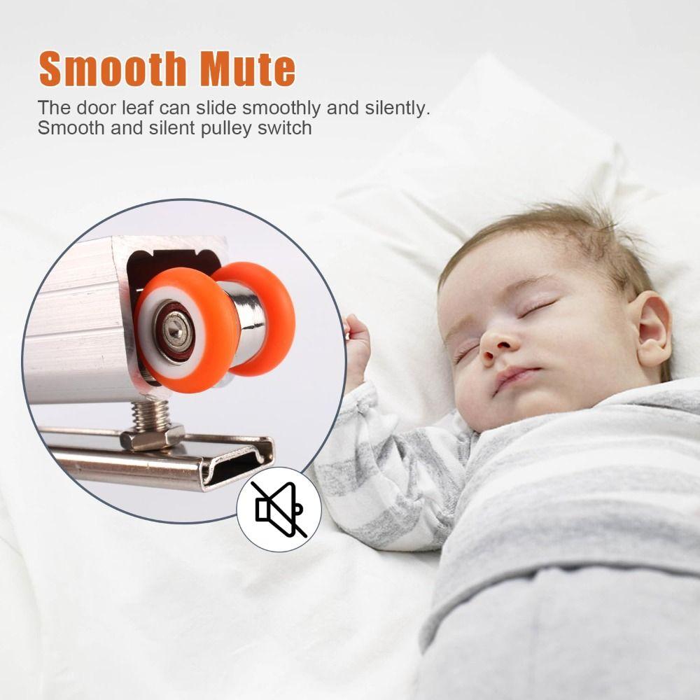 2 PCS Easy To Use Sliding Door Track Sturdy Sliding Door Carriage Sliding Door Kit  Through Door