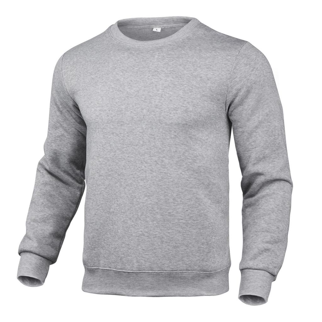 2023 Men's Casual Loose Round Neck Hoodie - Spring/Autumn, Long Sleeve Pullover, Custom Logo Option