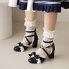 Spring New Lolita Princess Sandals Women's Summer Sweet High Heels Thick Heel Girl Lo Shoes with Skirt