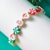 Christmas Colorful Polymer Clay Beaded Brcelets for Women Cute Cartoon Santa Claus Elk Snowflake Bracelet New Year Jewelry Gifts