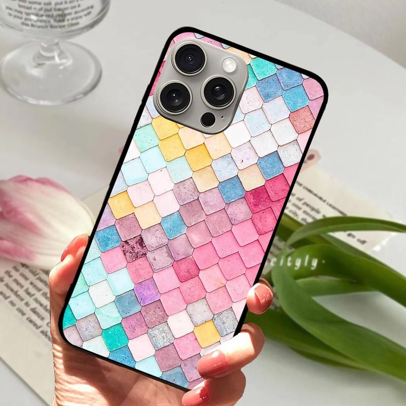 Popular Patterns For iPhone 15 Plus Case On iPhone15 Soft Silicone TPU Phone Cover For iPhone 15 Pro Max Protector Coque Funda