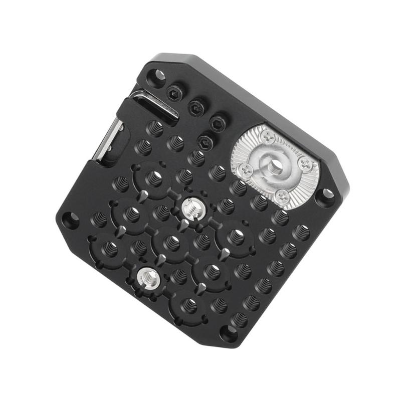 Aluminum Alloy Multi Hole Plate With 1/4 And 3/8 Inch Quick Assembly Board Mounting Holes For Camera Accessories