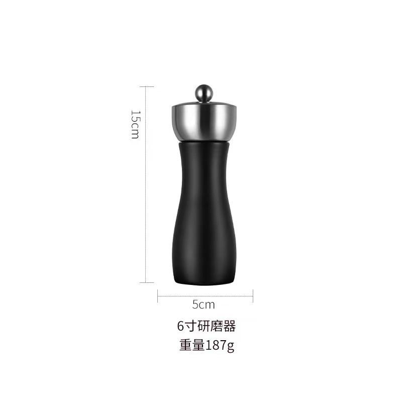 Leeseph Premium Beech Pepper Mill, Salt and Pepper Grinder - Precision Carbon Steel Rotor Use for Peppercorn, Sea Salt, Pepper