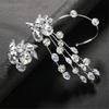 Fashionable Alloy Ear Cuff With Rhinestones Tassels Stylish Ear Pendant Charm Ideal For Weddings And Evening Event