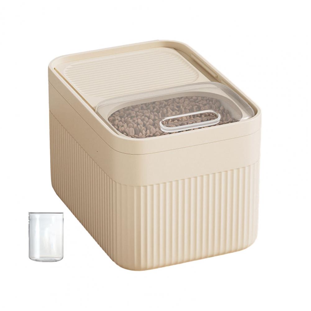 Pet Food Storage Container with Measuring Cup Airtight Pet Food Storage Barrel Capacity Grain Storage for Pet for Efficient