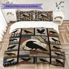 Crow Decoration Pattern Bedding Uilt Set Uilt Cover Pillowcase Home Decoration Birthday Gift (1 * Duvet Cover + 2 * Pillowcase  Without Core)52