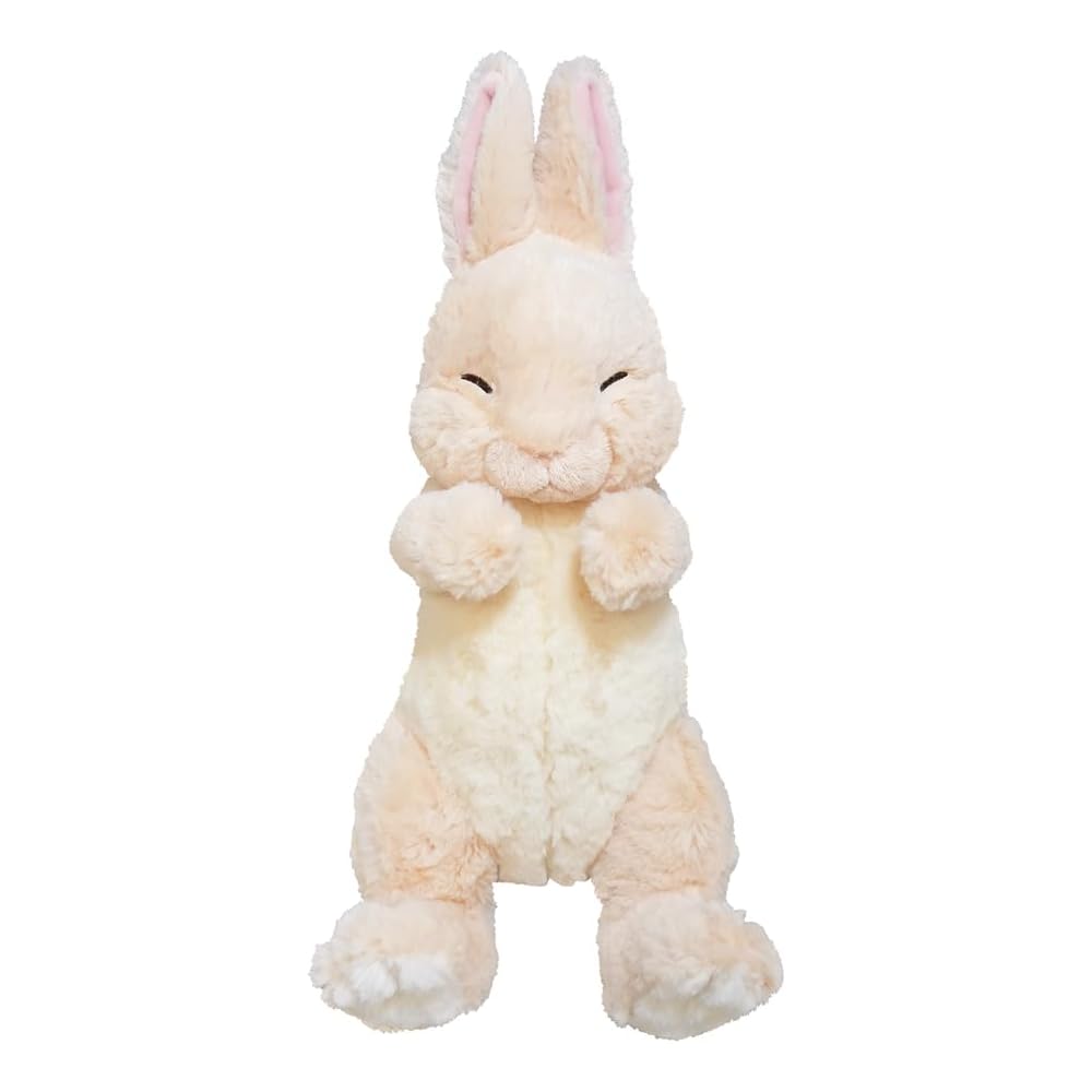 Sunlemon Hiza Usagi Suyasuya Plush Toy Beige Rabbit 17x14x36cm Cute Animal Stuffed Toy