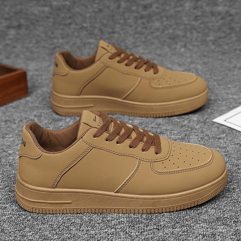 Fashion Men's Skateboard Shoes 2024 New White Thick Bottom Platform Soft Bottom Student Lace Anti Slip Comfort Casual Shoes Zapatillas