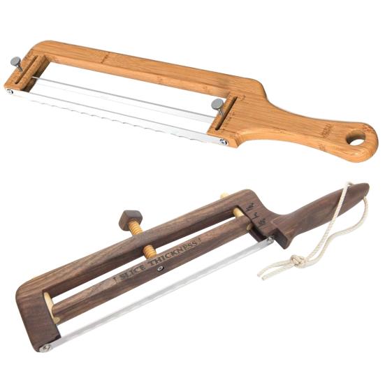Sourdough Bread Slicer Bow Saw Cutter Double-sided Blades Precision Slicing Tool for Homemade Bread Bagels Fruits Vegetables
