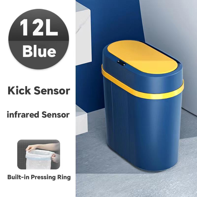 

Умный овальный мусорный бак объемом 12 л | Бесконтактный, бесшумный, водонепроницаемый | Идеально подходит для ванной комнаты, кухни, офиса | Работает от батареек типа АА Battery Style