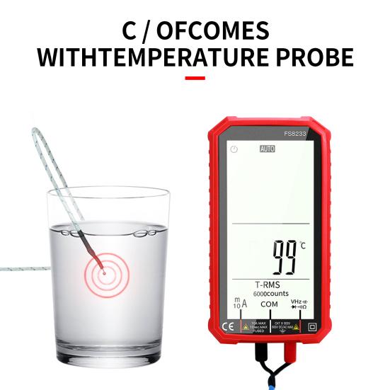 4.8-inch Digital Multimeter Large Screen Auto-Ranging Accurate Voltmeter Ohmmeter Temperature Capacitance Measuring