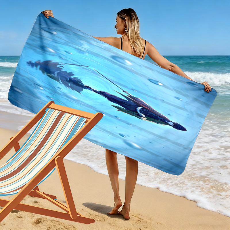 Dynamic Duo Power Mystery Beach Towel Beach Soft Swim Quickdrying Swim Towel Outdoor Pool Towel Travel and Vacation Towels Outdoor Picnic Beach Mat
