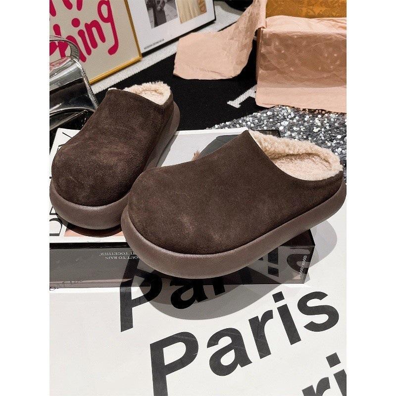 Mao Mao shoes bag head Birkenstocks half slippers flat bottom small potato women's shoes shoes
