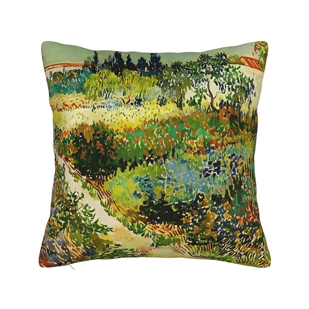 Van Gogh Wheatfield with a Reaper Pillowcase Cushion Cover Gift Oil Painting Throw Pillow Case Cover Home Wholesale 45*45cm