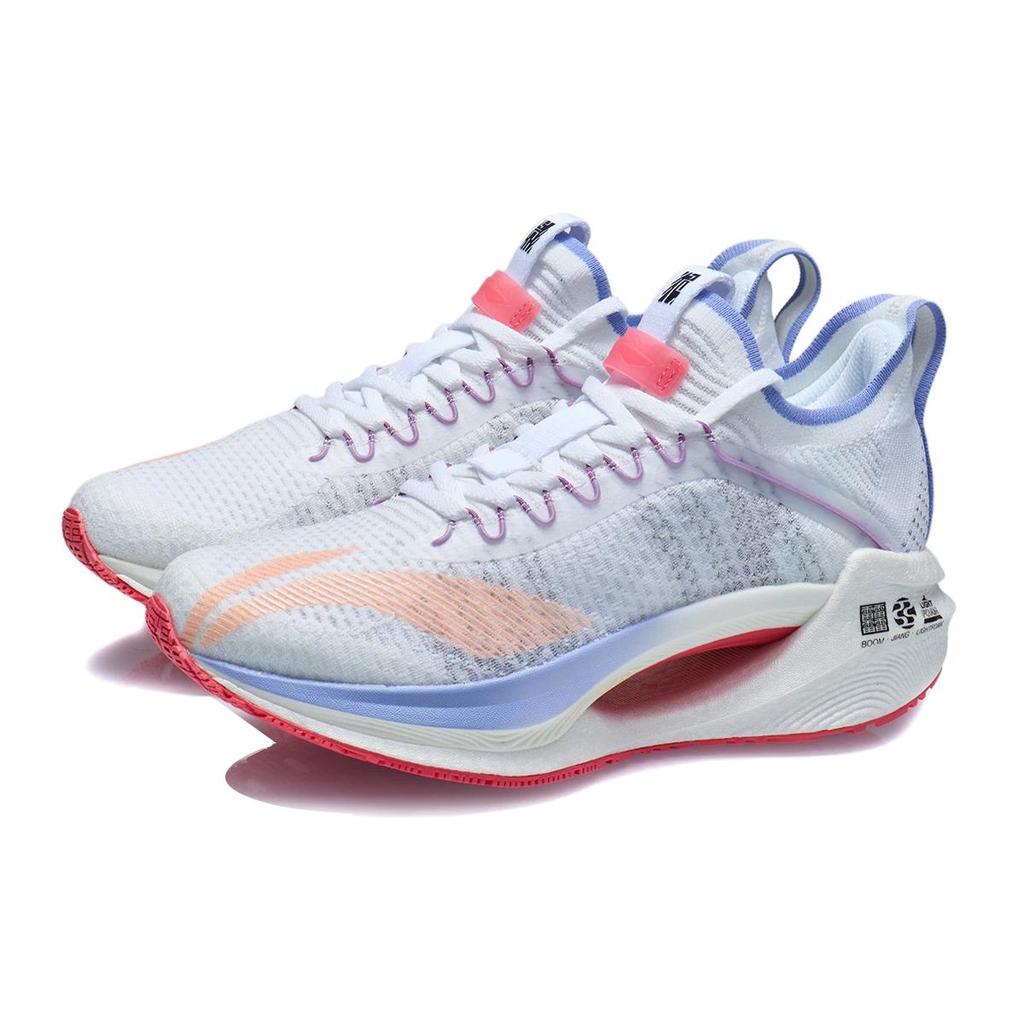 Li Ning Shadow Essential Laufschuhe Damen Low Top Weiß Blau ARHR126-3