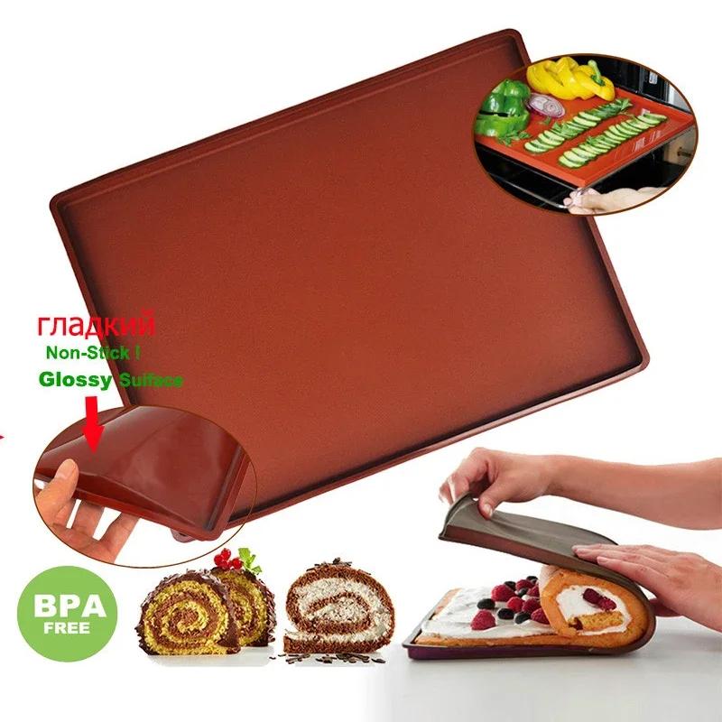 Silikon-Backmatte, Kuchenrolle, Pad-Formen, Macaron-Biskuitrolle, Ofenmatte, Antihaft-Backen, Gebäck, Werkzeuge, Küchenhelfer, Zubehör