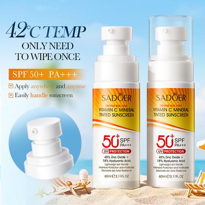 SADOER Spray Solare Spf 50+ Creme Sbiancanti per Viso Uso Corpo Intero Protezione Solare Bloccante Anti-età Solare Viso