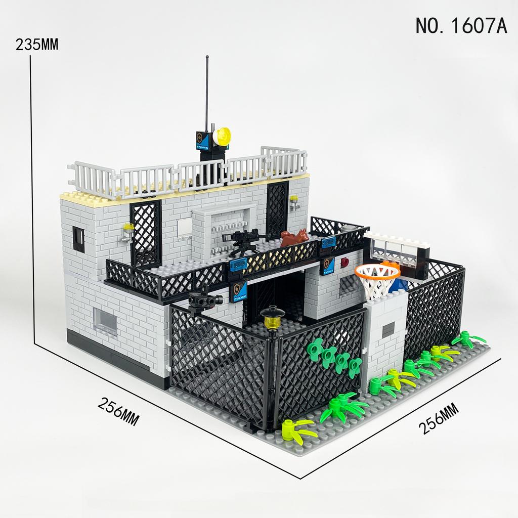 1607A Halden Prison Scene Blocos de construção Crianças Montar Blocos de construção Brinquedos