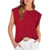 T-shirt da donna a maniche corte, tinta unita, vestibilità larga, per primavera ed estate