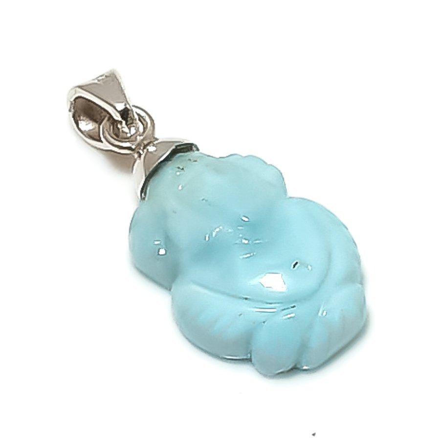 

Натуральный Ларимар Драгоценный камень Ручная работа 925 Стерлинговое серебро Ювелирная подвеска 1,22 d1M46