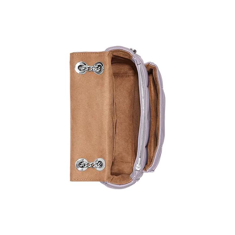 New COACH Klare Sheepskin Cow Leather Patchwork Cloud Bag Shoulder Bag Crossbody Bag Medium Size Women's Taro Purple CJ611-SVM4
