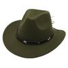 Fashion Cowboy Hat Black Bowler Hat Jazz Hat English Vintage Felt Hat Knight Hat